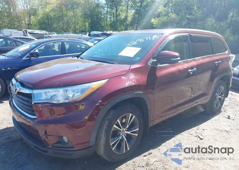 2016 Toyota Highlander Xle V6 from USA, damaged, VIN 5TDJKRFH6GS235767